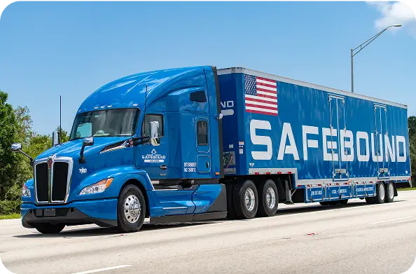 safebound moving long distance 18 wheeler