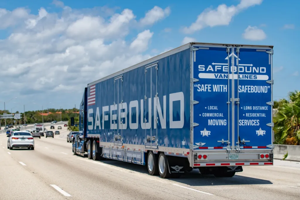 safebound moving long distance 18 wheeler